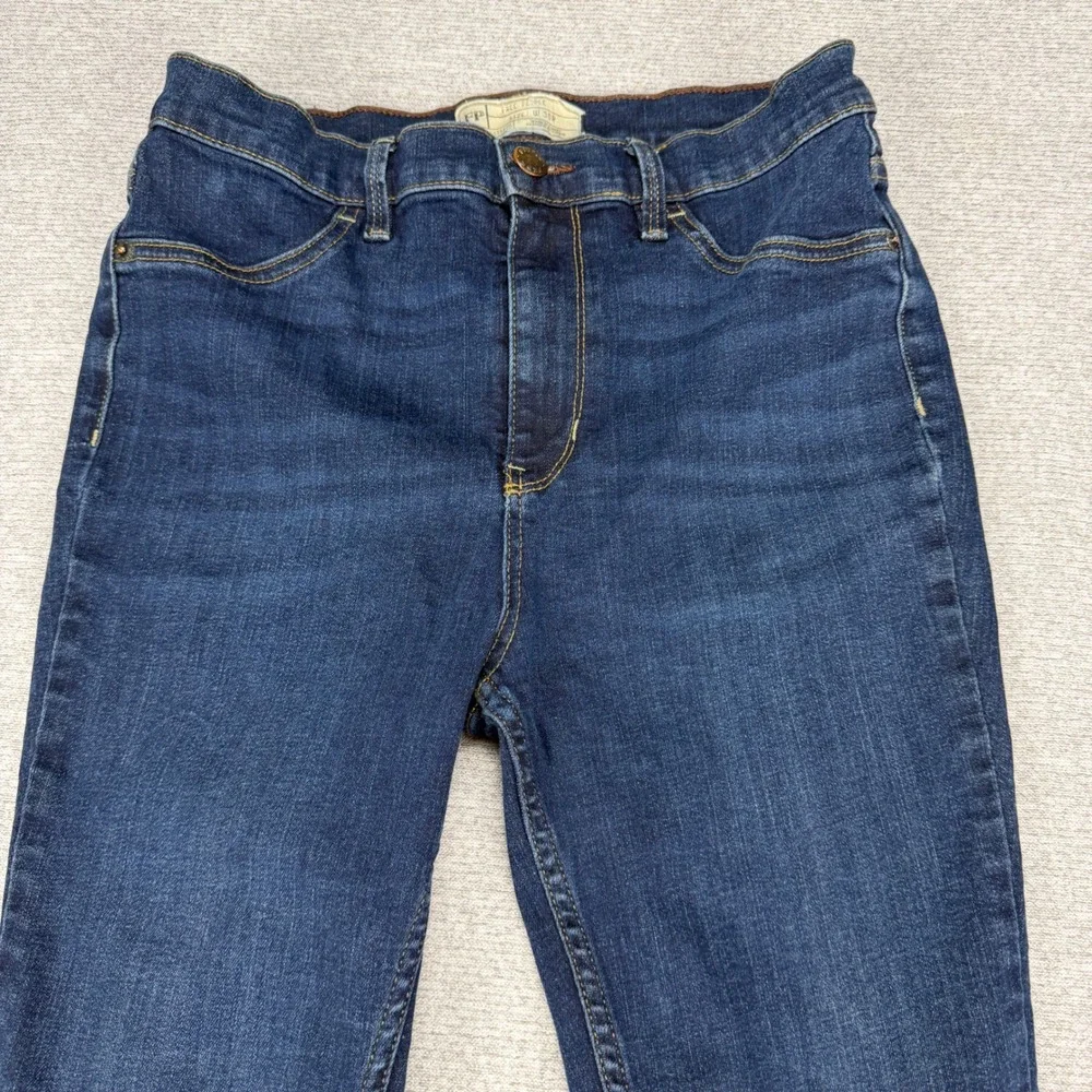 Free People Womens High Rise Skinny Jeans Dark Wash‎ Blue Denim Size 30R